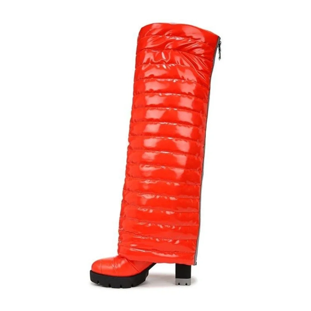 Womens Naturalizer X Think Royln Crosswalk Platform Orange Boots Shoes‎ Sz 7